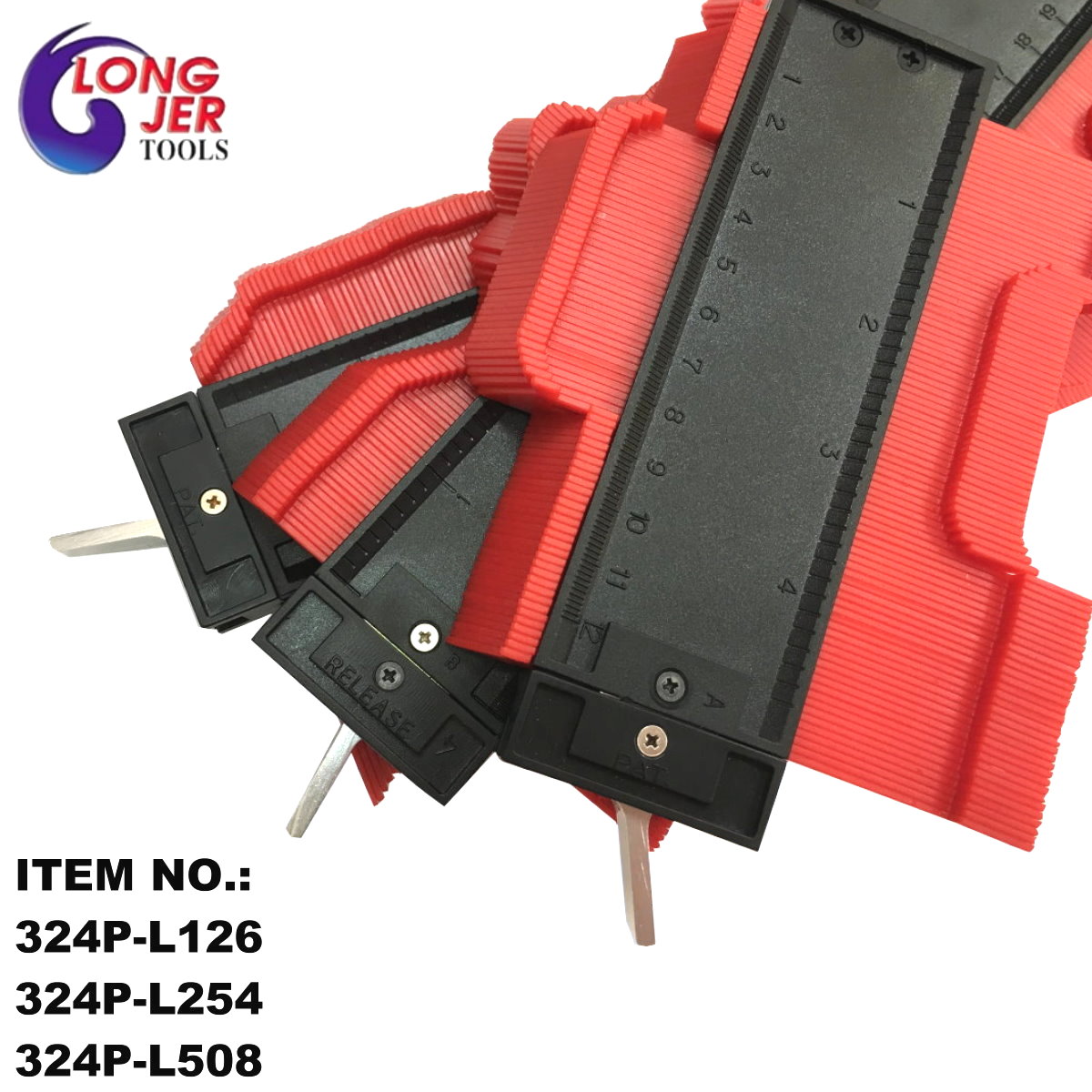 PROFILE CONTOUR GAUGE WITH LOCK DEVICE FOR MEASURING TOOLS